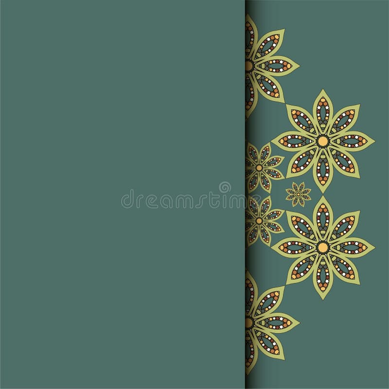 Invitation Card with Vertical Label Place for Text. Vector vector illustration