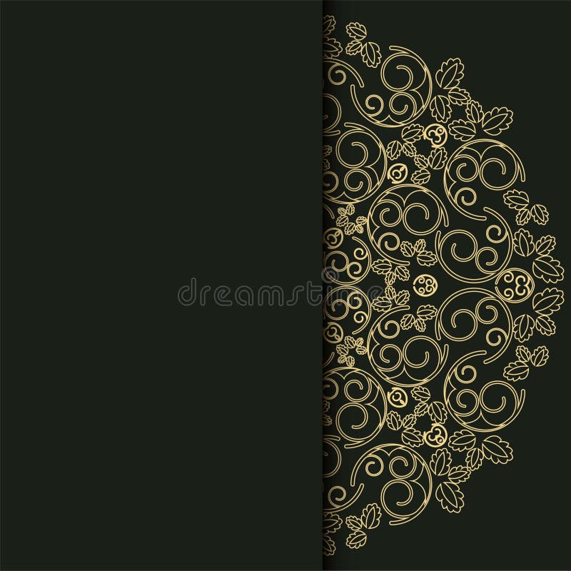 Invitation Card with Vertical Label Place for Text. Vector vector illustration