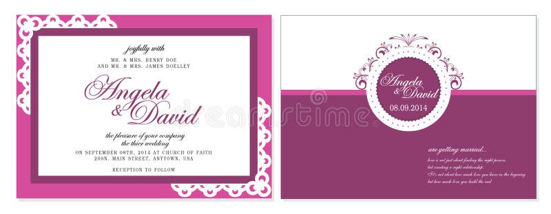 Invitation de mariage illustration libre de droits Invitation de mariage illustration libre de droits