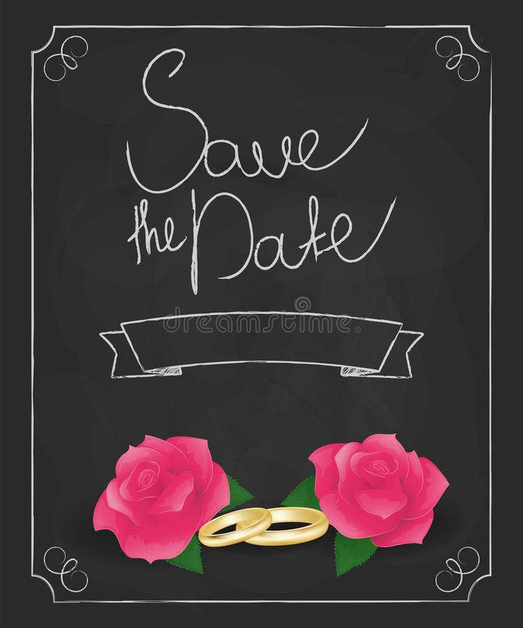 Invitation de mariage de tableau illustration libre de droits Invitation de mariage de tableau illustration libre de droits