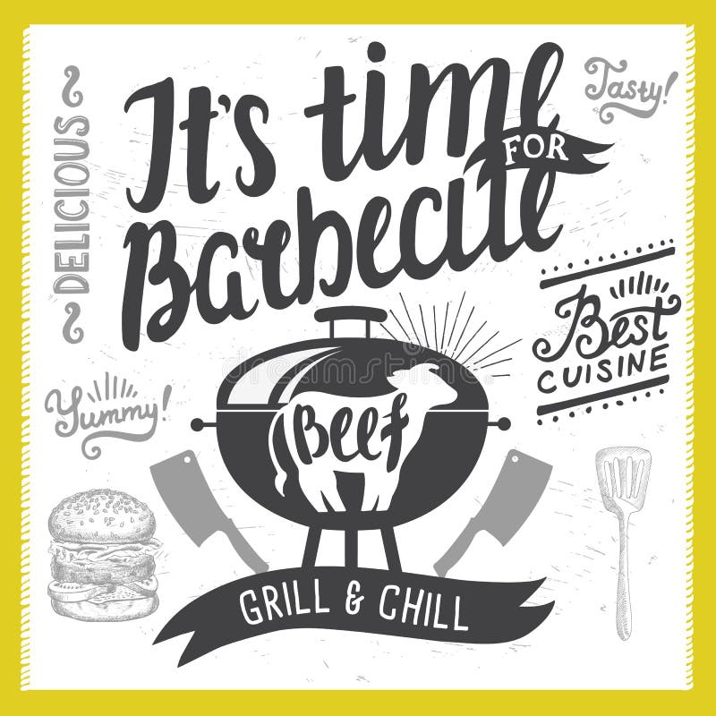 Invitation de partie de barbecue illustration stock Invitation de partie de barbecue illustration stock