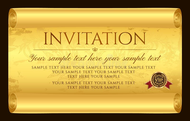 Parchment Proclamation Scroll Invitation