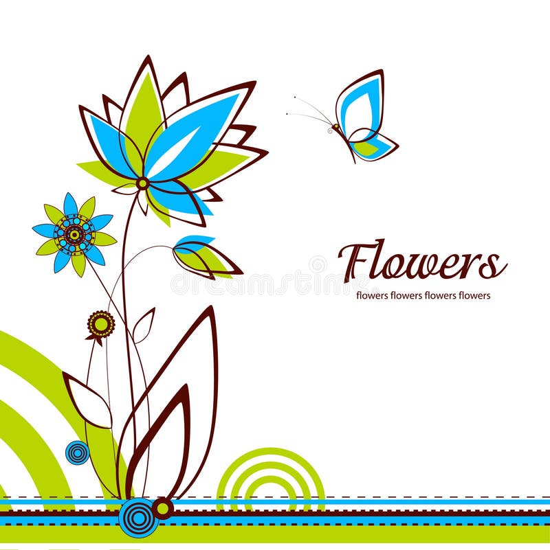 Fond floral décoratif illustration stock