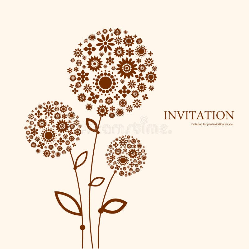 Fond floral décoratif. Pissenlit illustration libre de droits