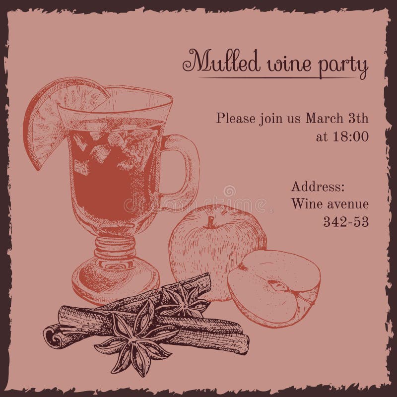 Invitation template for mulled wine party