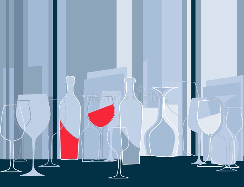 Invitation to cocktail party in retro style stock illustration Invitation to cocktail party in retro style stock illustration