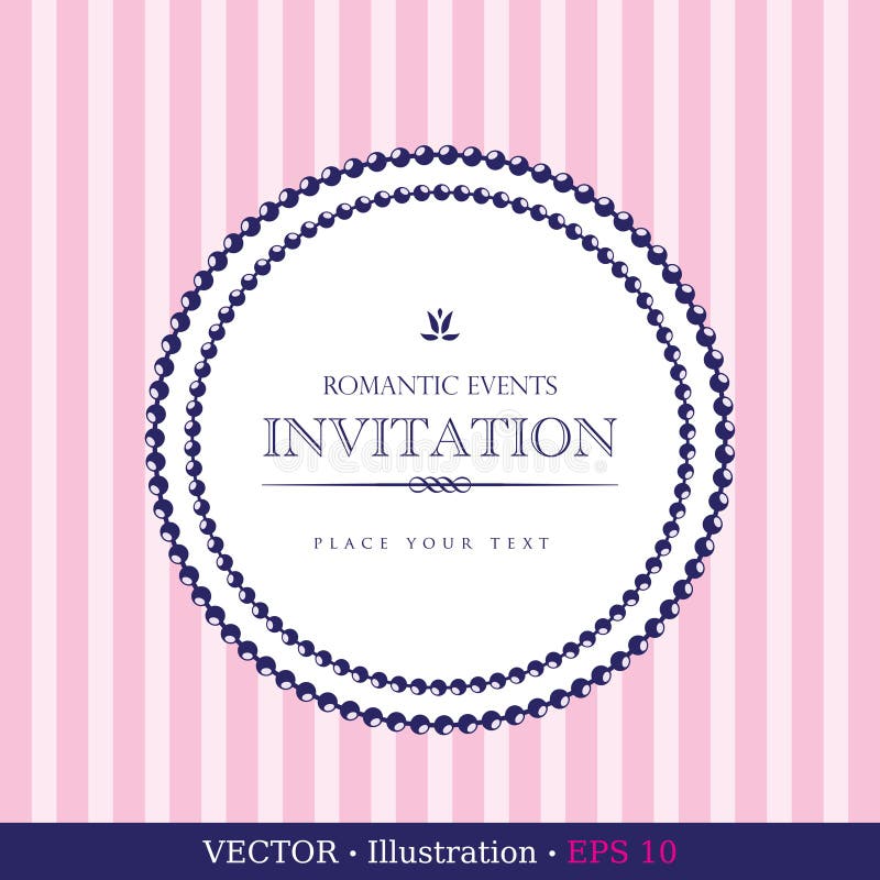 Invitation vintage card