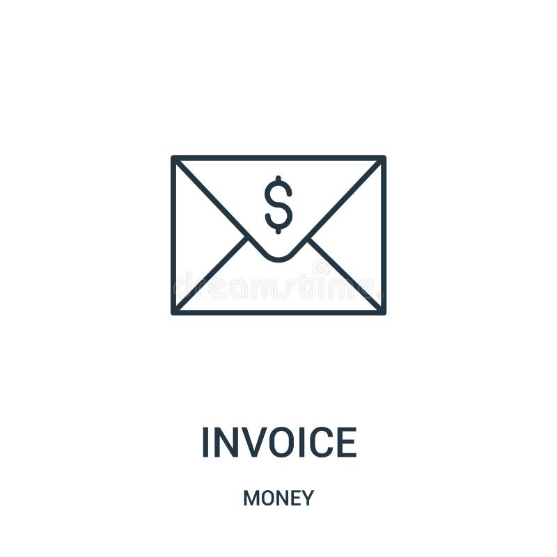 Invoice icon vector from money collection thin line invoice outline