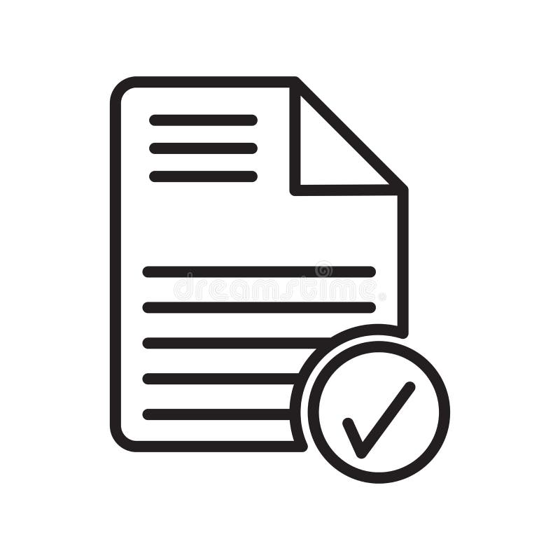 Invoice icon vector sign and symbol isolated on white background stock