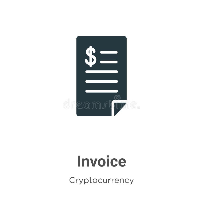 Invoice icon vector sign and symbol isolated on white background stock