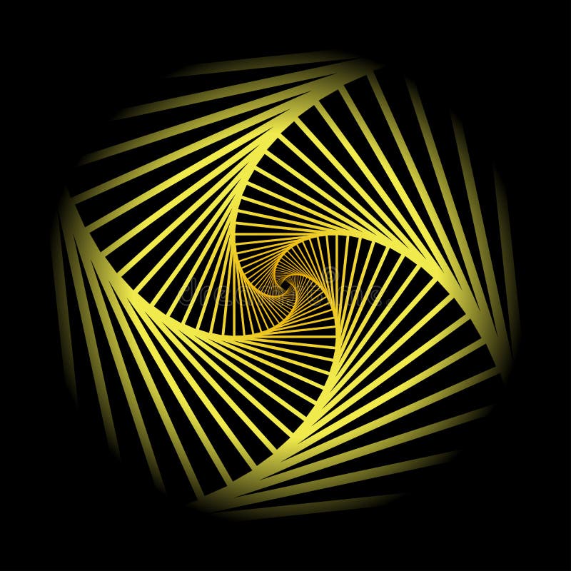 Inward concentric rotating, spirally squares abstract geometric background . stairs optical illusion pattern. stock illustration Inward concentric rotating, spirally squares abstract geometric background . stairs optical illusion pattern. stock illustration