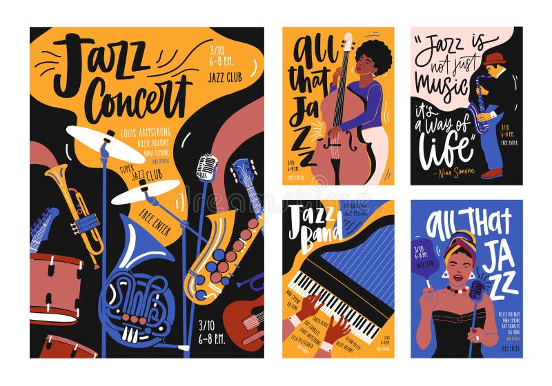 Inzameling van affiche, aanplakbiljet en vliegermalplaatjes voor het festival van de jazzmuziek, overleg, gebeurtenis met muzikal