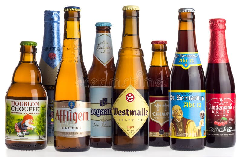 Productief Bewijs prachtig Inzameling Van Belgische Bieren Op Wit Redactionele Stock Afbeelding -  Image of trappist, belgië: 91040154