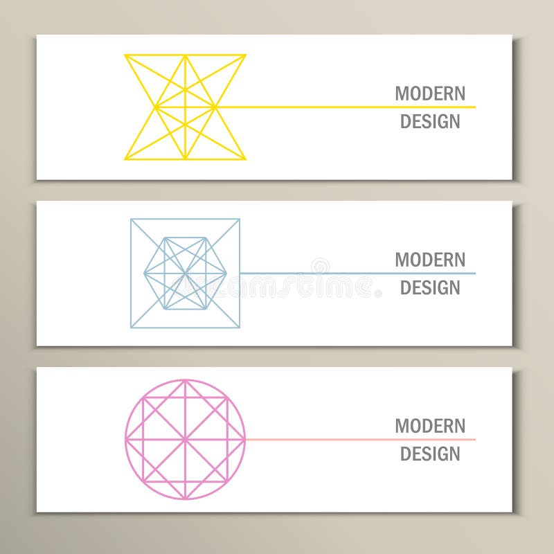 Inzameling van moderne in geometrische vormen Vector geplaatste pictogrammen vector illustratie Inzameling van moderne in geometrische vormen Vector geplaatste pictogrammen vector illustratie