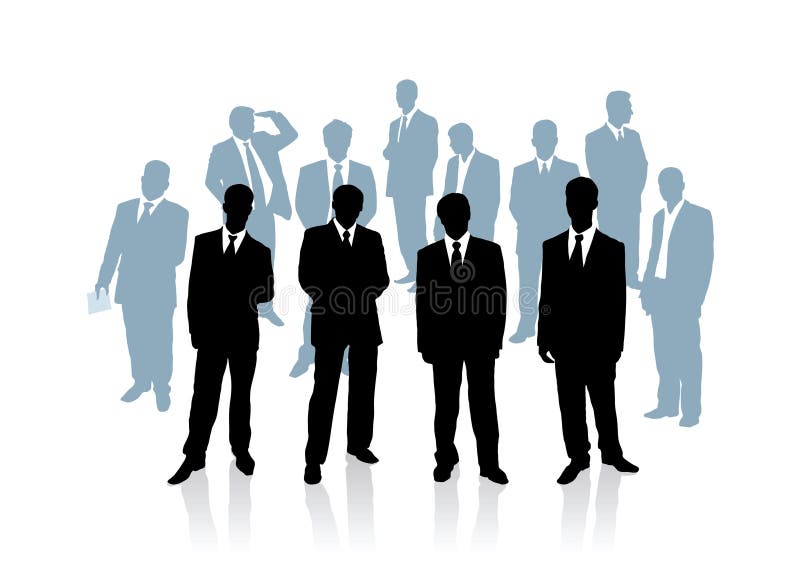 Collectie van zakenlieden stock illustratie