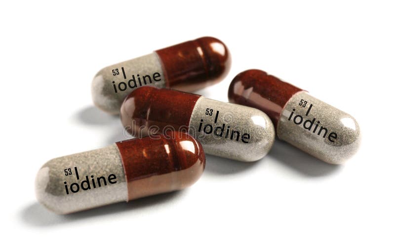 Iodine Capsules on White Background. Mineral Element Stock Image Image of help, pharmaceutical
