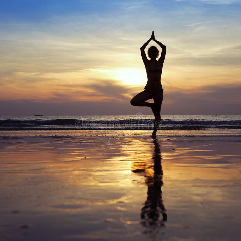 Silhouette of abstract woman on the beach. Silhouette of abstract woman on the beach