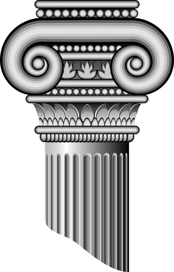 Ionic columns stock illustration