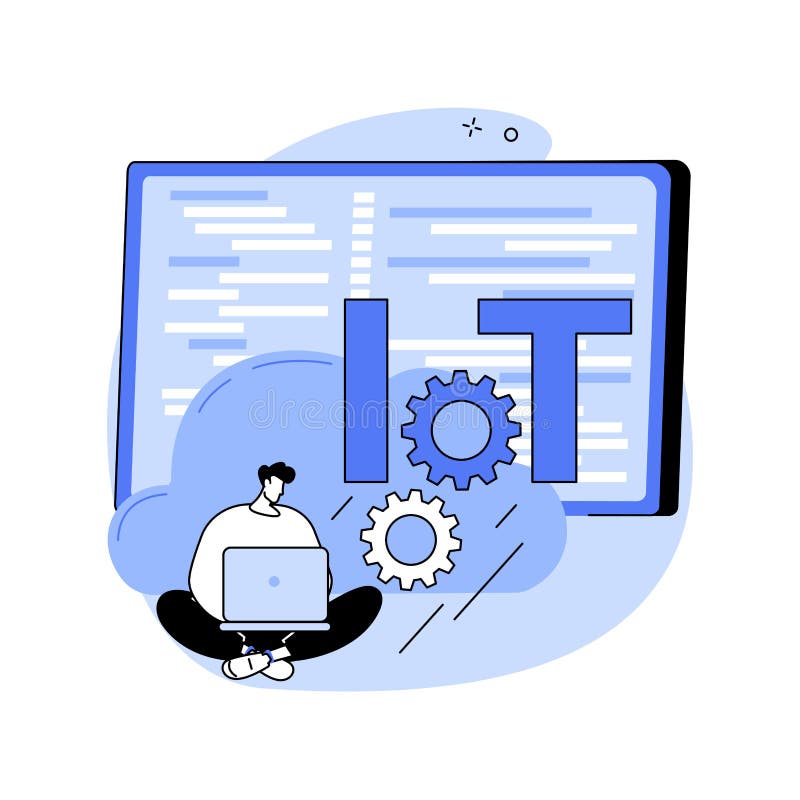 IoT development abstract concept vector illustration. royalty free illustration