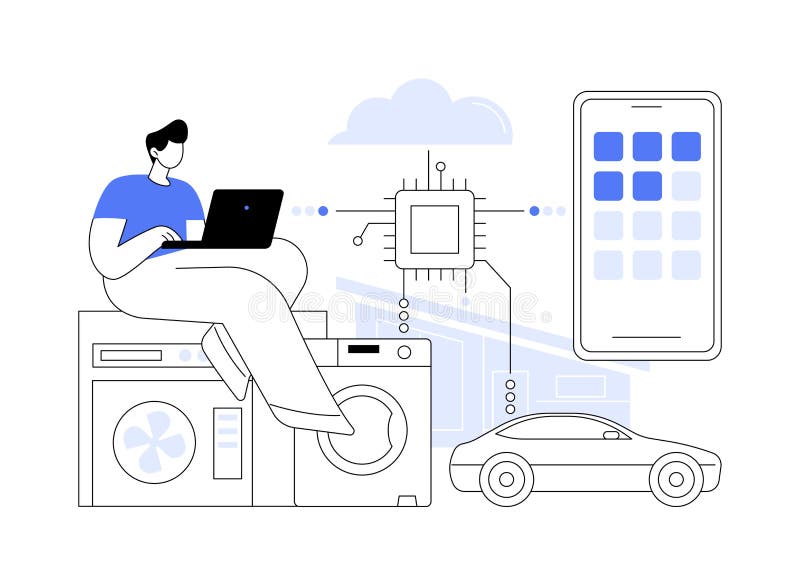 IoT development abstract concept vector illustration. vector illustration