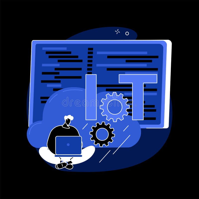 IoT development abstract concept vector illustration. stock illustration