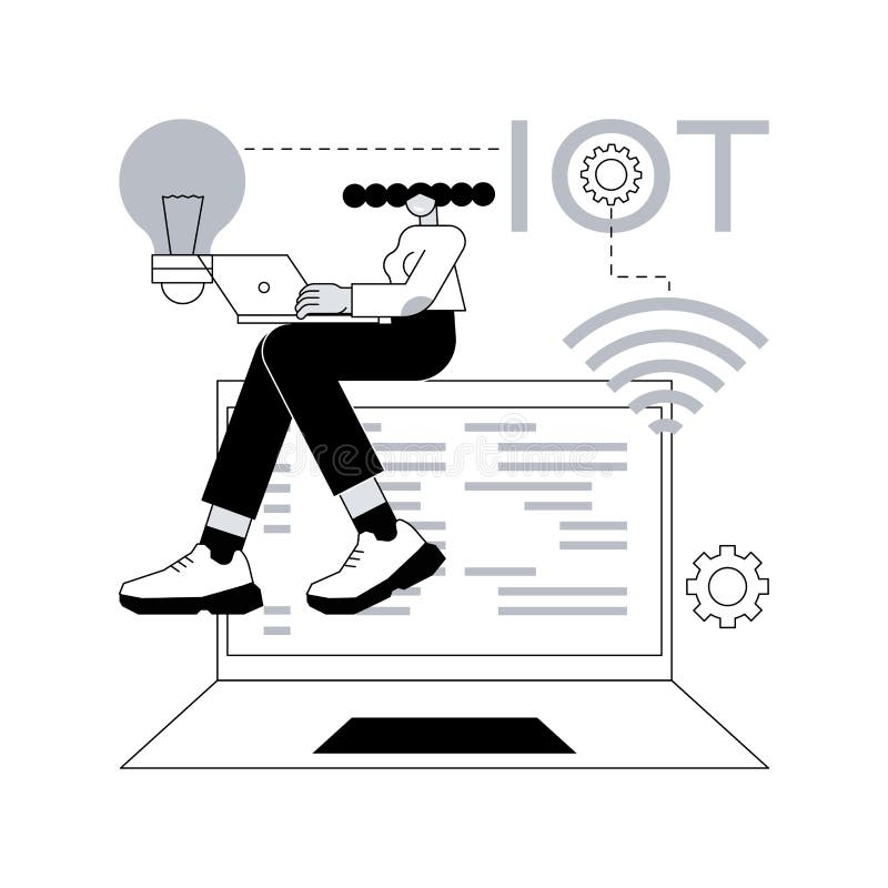 IoT development abstract concept vector illustration. vector illustration