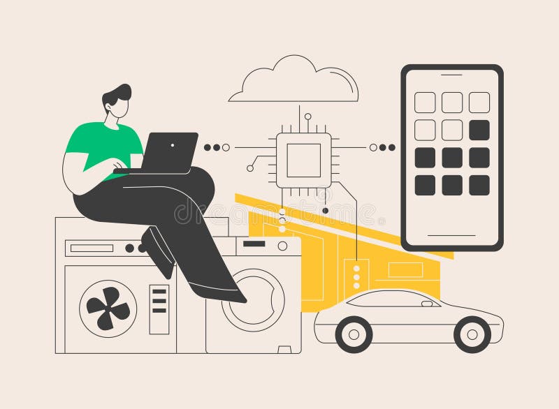 IoT development abstract concept vector illustration. vector illustration