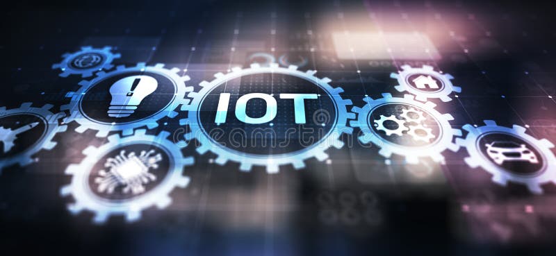 Iot internet de choses transformation numérique technologie moderne concept sur écran virtuel.