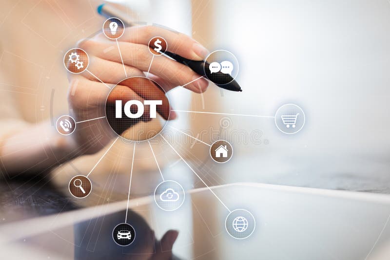 IOT. Internet of Thing Concept. Multichannel Online Communication ...