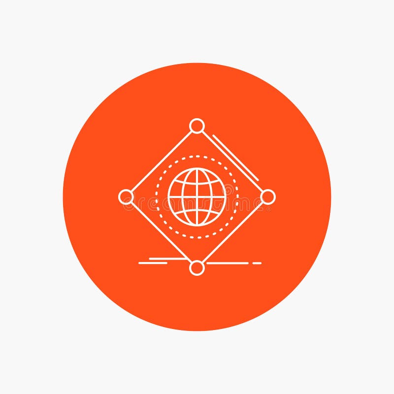 IOT, internet, things, of, global White Line Icon in Circle background. vector icon illustration vector illustration IOT, internet, things, of, global White Line Icon in Circle background. vector icon illustration vector illustration