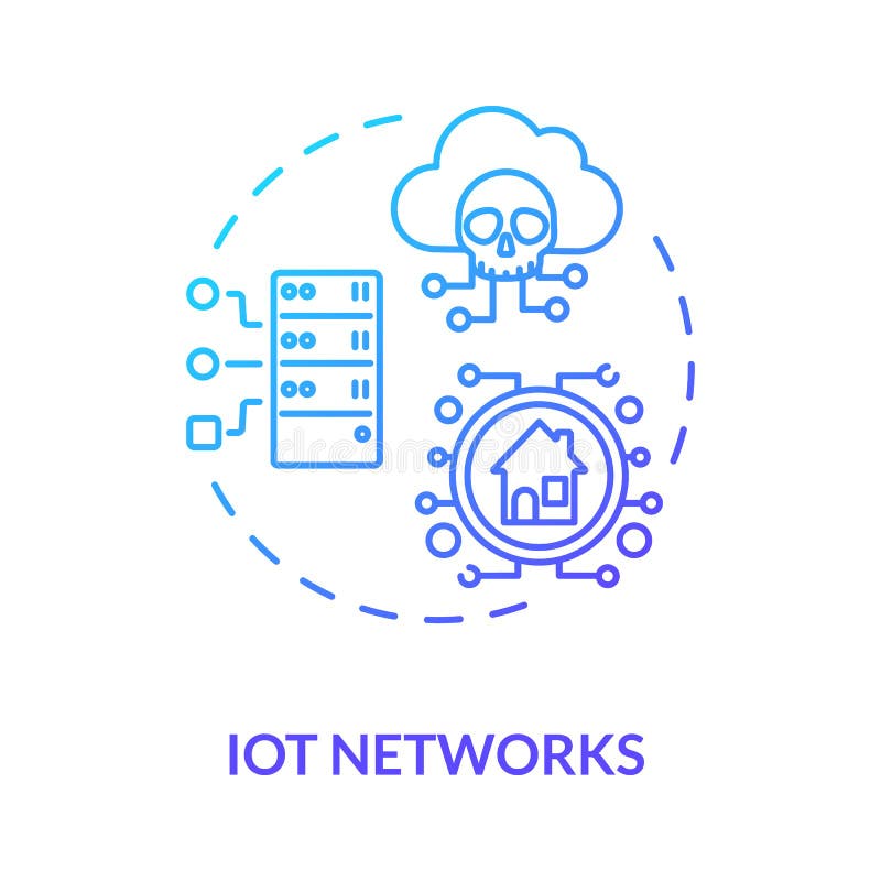 IoT networks concept icon stock vector. Illustration of notion - 196311988