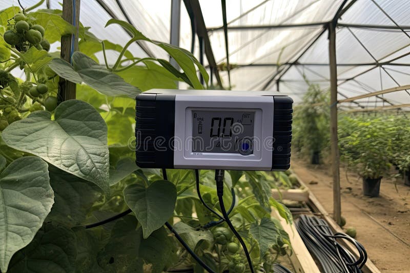 Iot Sensor, Measuring Temperature and Humidity in Greenhouse Stock ... Circuit Diagram