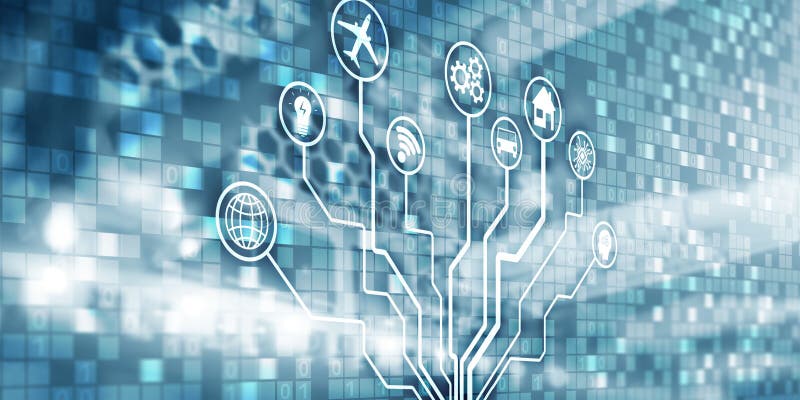 IOT Ψηφιοποίηση, ψηφιακές τεχνολογία πληροφοριών μητρών υποβάθρου διάσπασης και έννοια Διαδικτύου απεικόνιση αποθεμάτων IOT Ψηφιοποίηση, ψηφιακές τεχνολογία πληροφοριών μητρών υποβάθρου διάσπασης και έννοια Διαδικτύου απεικόνιση αποθεμάτων
