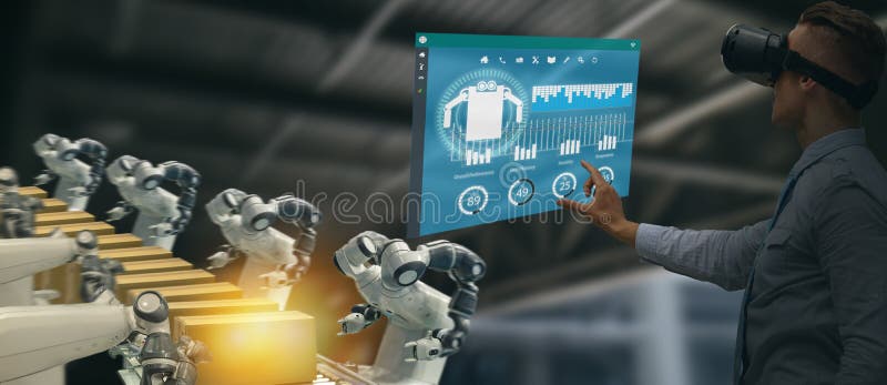 Iot产业4 0个概念,使用聪明的玻璃的工业工程师与增添与虚拟现实技术混合对monitorin 库存图片 Iot产业4 0个概念,使用聪明的玻璃的工业工程师与增添与虚拟现实技术混合对monitorin 库存图片