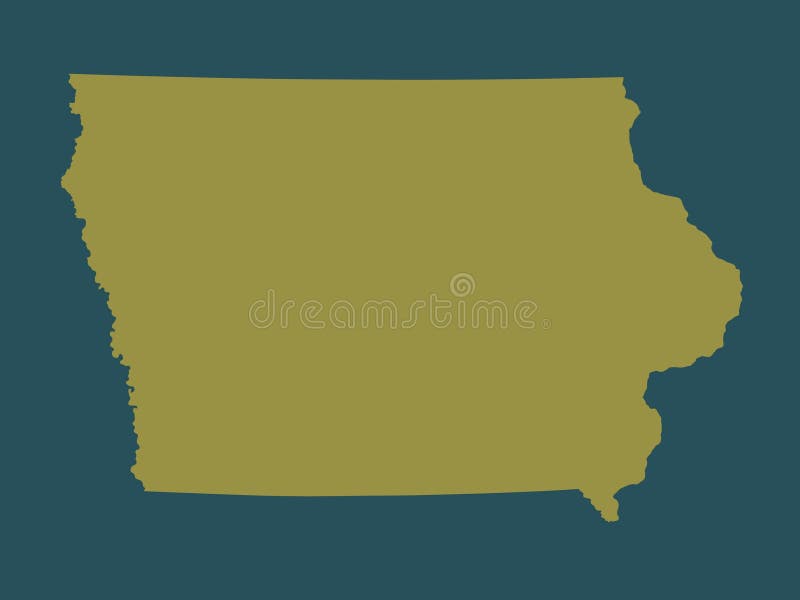 Iowa, United States of America. Solid. No legend royalty free illustration