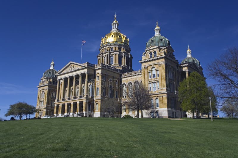 Iowa - State Capitol in Des Moines. Iowa - State Capitol in Des Moines.