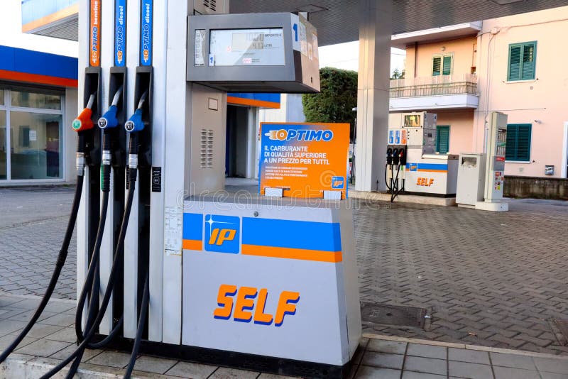 IP Gas Station. IP is an Italian Brand of Gruppo Api Editorial Stock