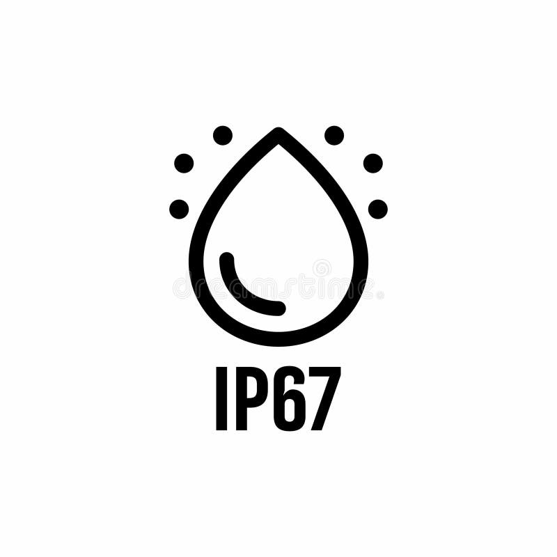 IP69 standard waterproof icon vector for - Stock Illustration