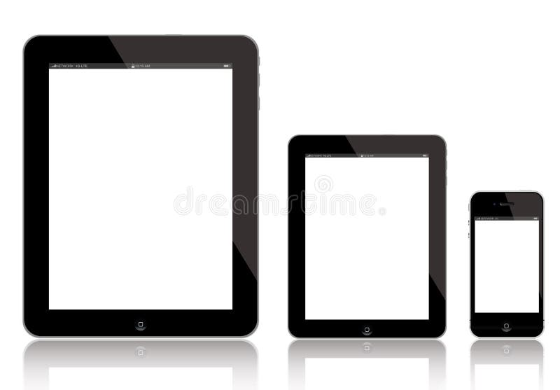 iPad, iPad Mini und iPhone vektor abbildung iPad, iPad Mini und iPhone vektor abbildung
