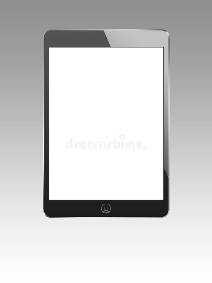 Ipad negro mini 2 ilustración del vector