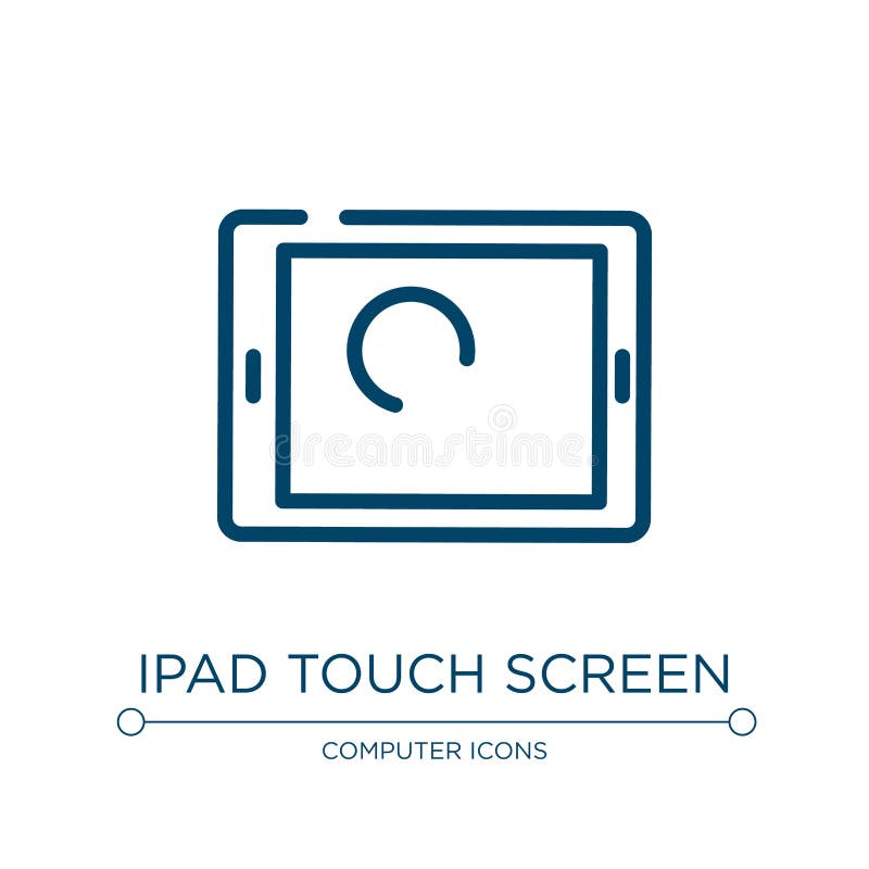 Ipad Touch Screen Icon. Linear Vector Illustration from Modern Screen