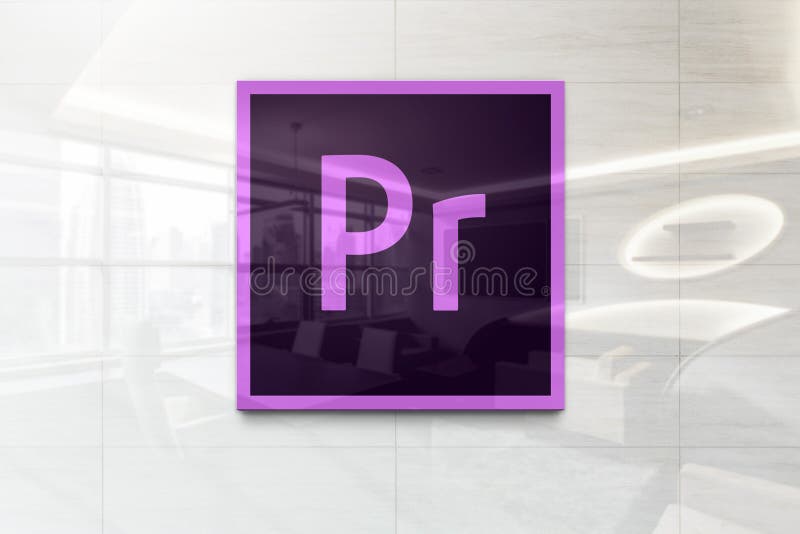 白色背景中的adobe Premiere Pro徽标矢量图编辑类库存照片- 插画包括有
