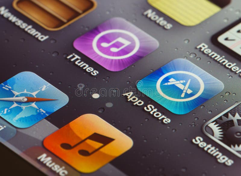 Iphone 4 touch screen royalty free stock image