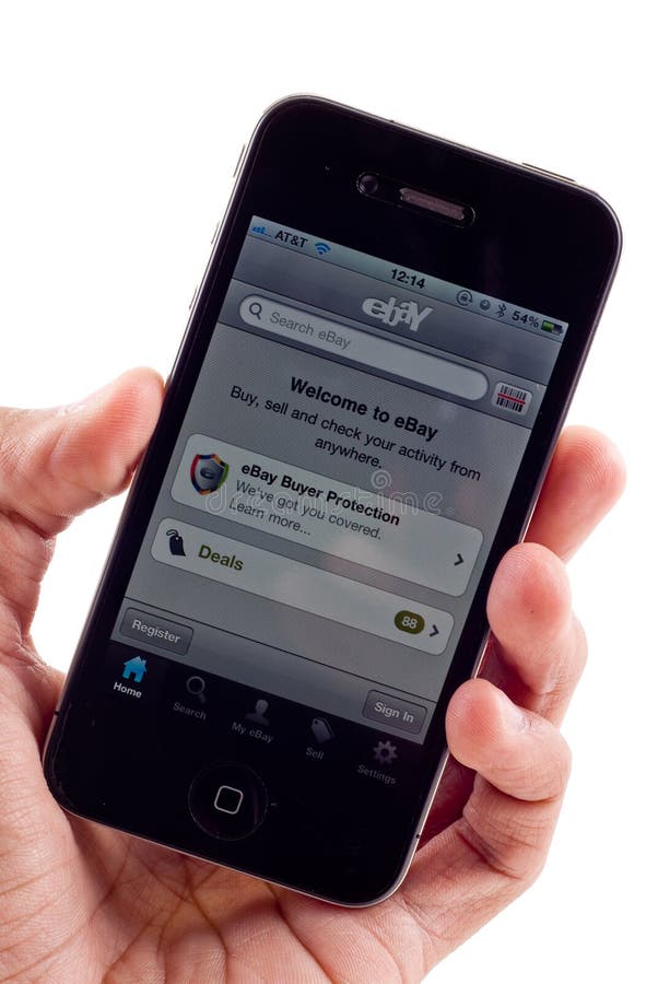 Apple iPhone 4 eBay Veiling stock fotografie