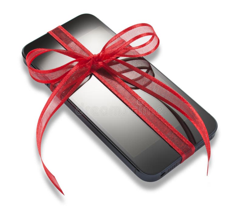 Iphone 5 Bożych Narodzeń Przedstawia Prezent zdjęcia stock Iphone 5 Bożych Narodzeń Przedstawia Prezent zdjęcia stock