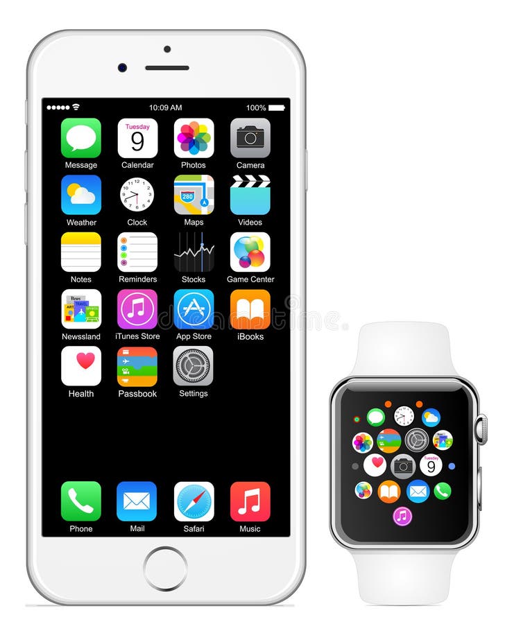 Iphone 6 Apple-horloge vector illustratie Iphone 6 Apple-horloge vector illustratie