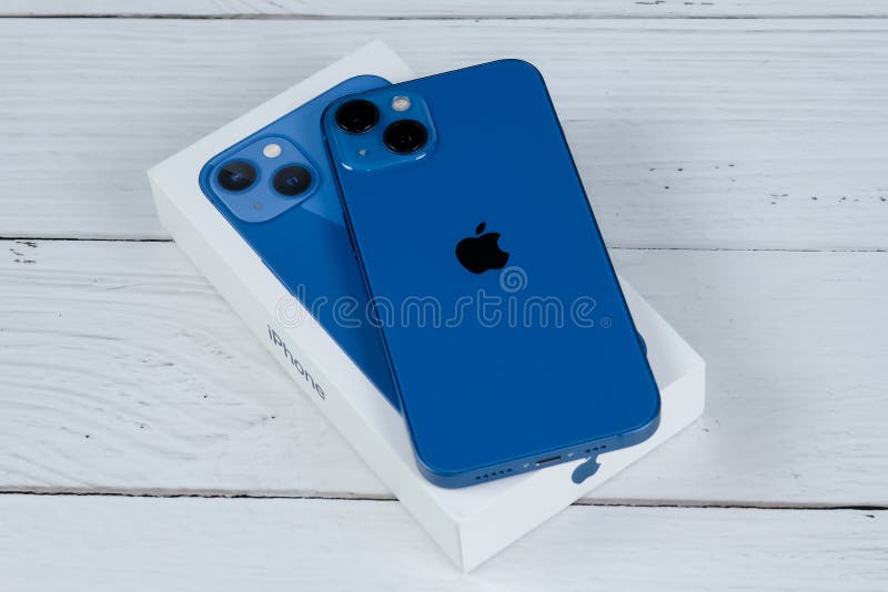 IPhone 13 in blue editorial stock image. Image of tech IPhone 13 in blue editorial stock image. Image of tech