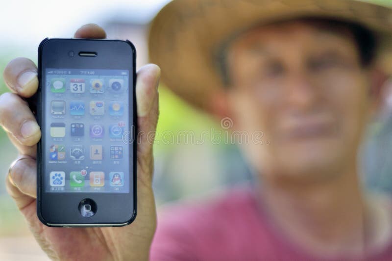 iphone för 4 äpple arkivbild iphone för 4 äpple arkivbild