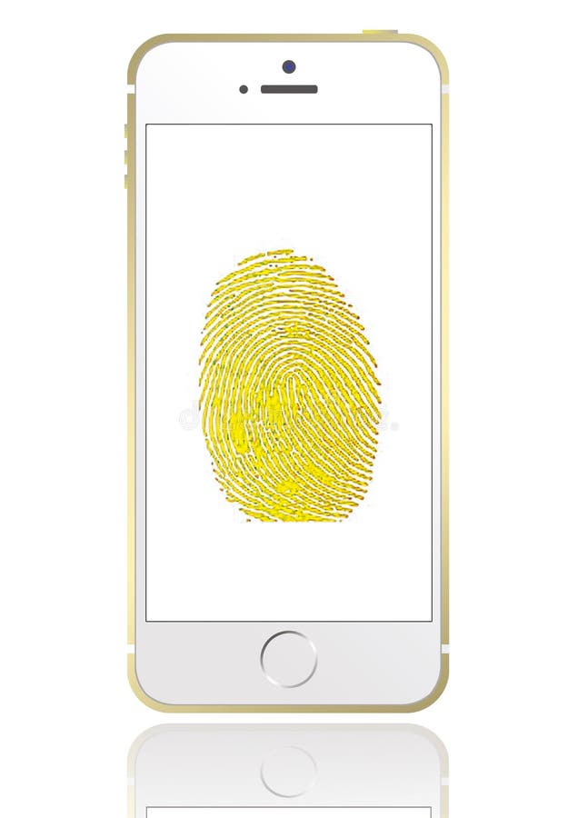 Iphone 5s with fingerprint identification function. Iphone 5s with fingerprint identification function