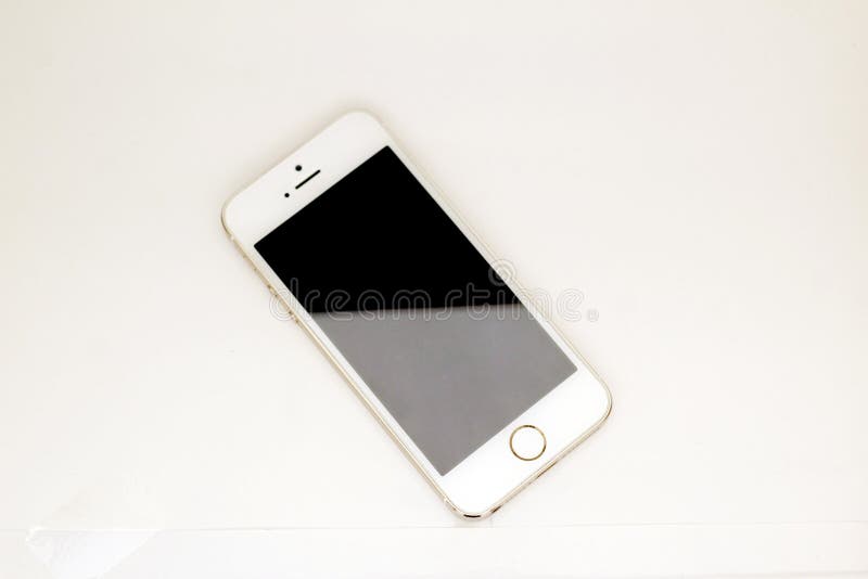 Original Apple IPhone 5s front side on colour back round. Original Apple IPhone 5s front side on colour back round